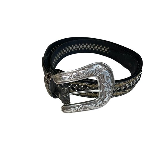 Nocona Men's Crocodile Print Western Belt - Saddle Rags